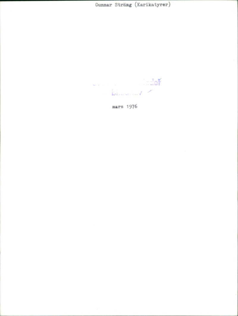 Gunnar Sträng - Vintage Photograph