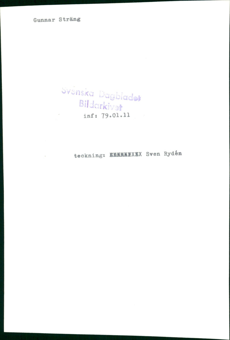 Gunnar Sträng - Vintage Photograph