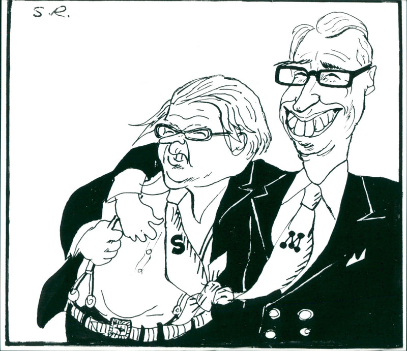 Gunnar Sträng and Gösta Bohman - Vintage Photograph