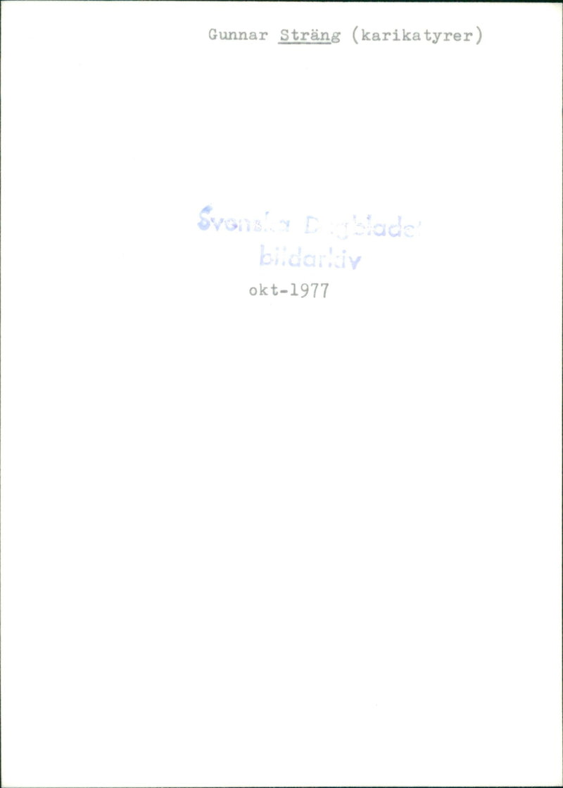 Gunnar Sträng - Vintage Photograph