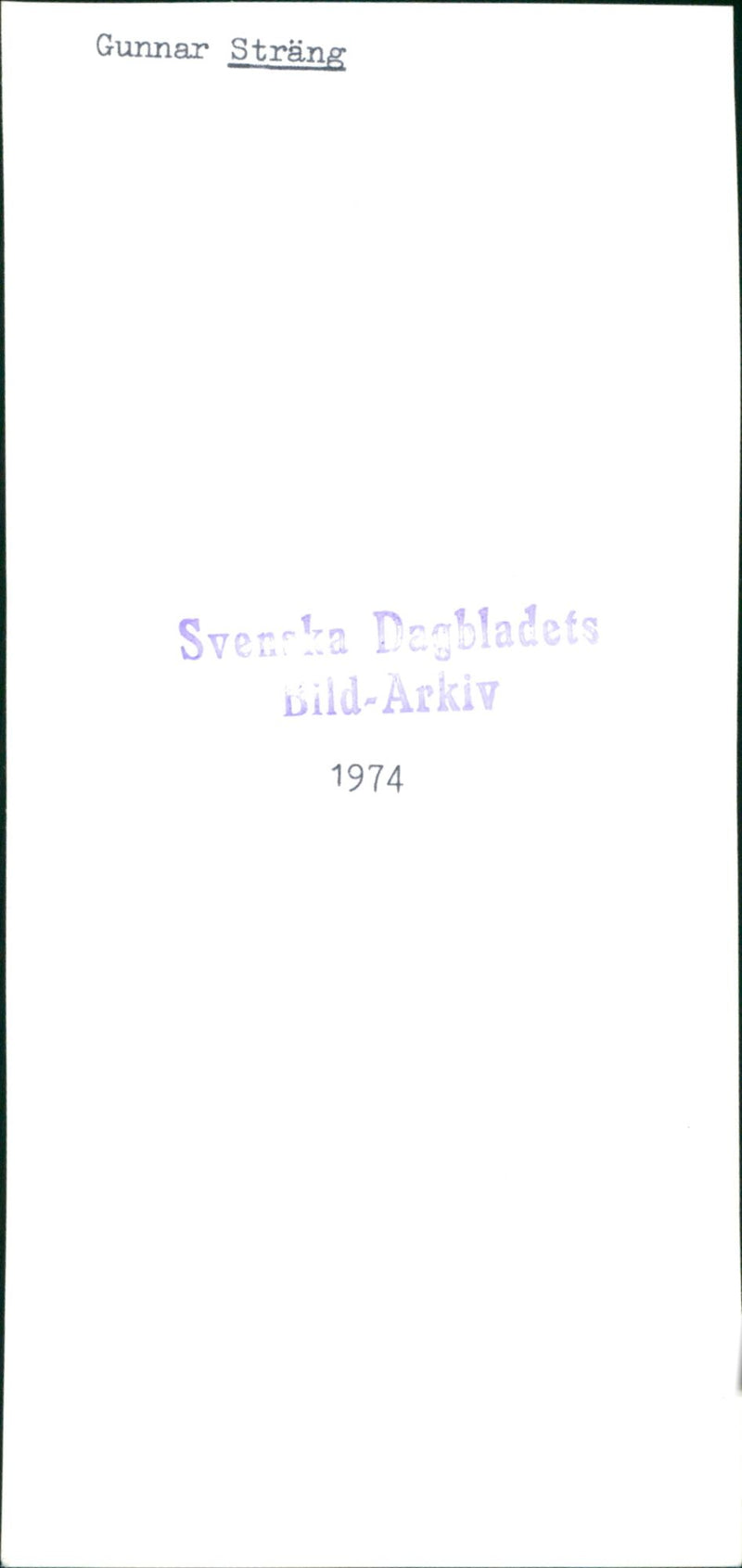 Gunnar Sträng - Vintage Photograph