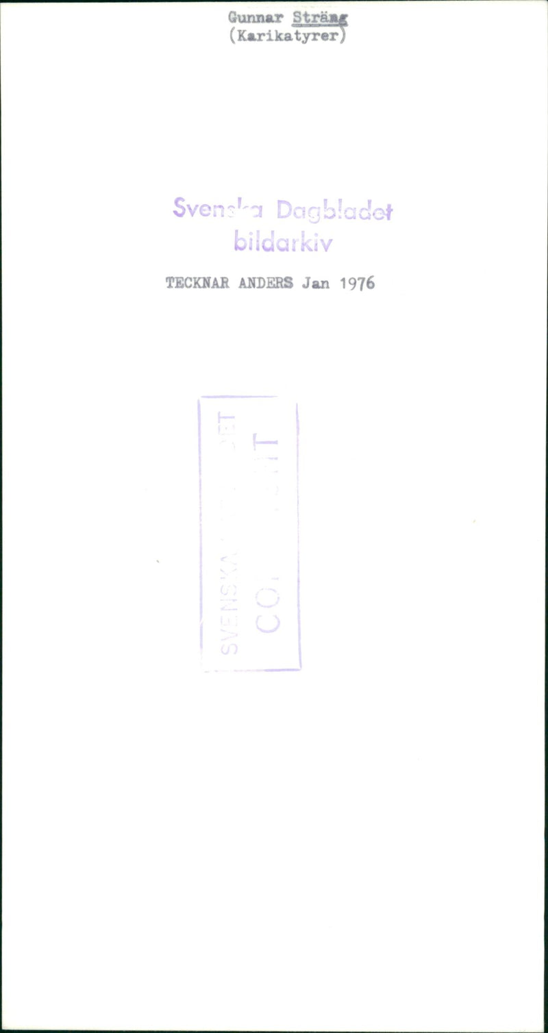 Gunnar Sträng - Vintage Photograph