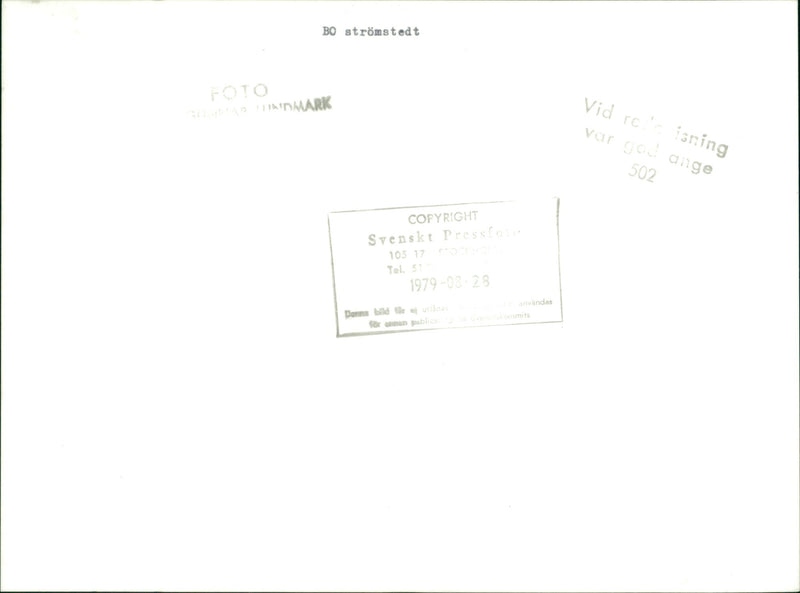 Bo Strömstedt - Vintage Photograph
