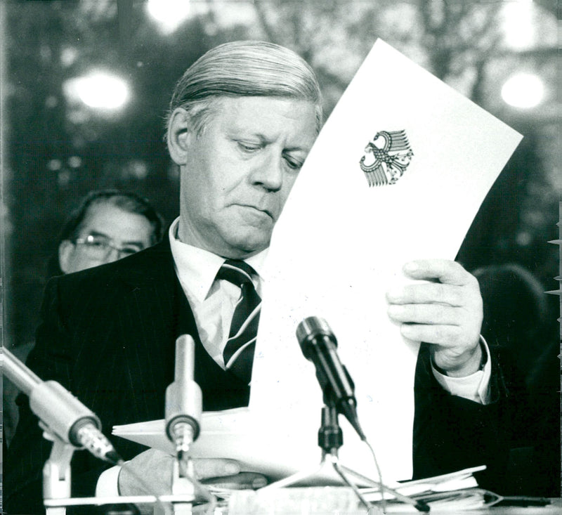 German politician Helmut Schmidt - Vintage Photograph