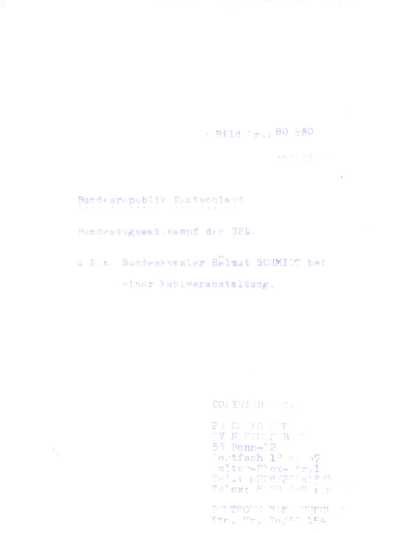 Helmut Schmidt - Vintage Photograph