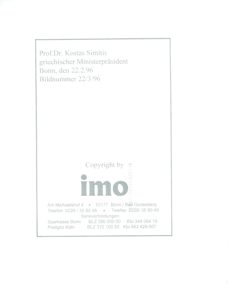 Simitis, Costas politician Grekland - Vintage Photograph