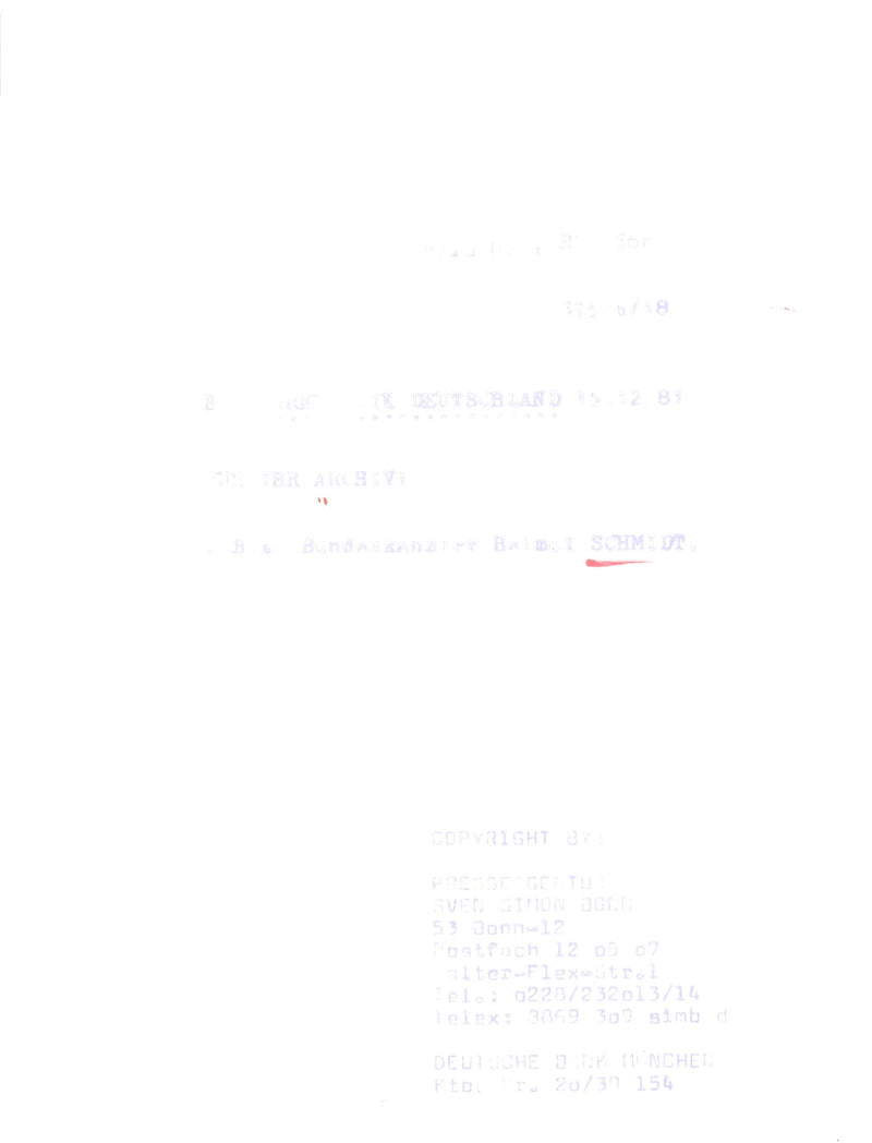 Helmut Schmidt - Vintage Photograph