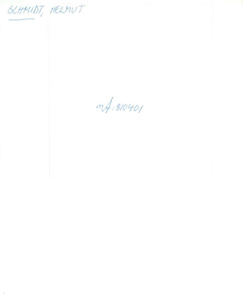 Helmut Schmidt - Vintage Photograph