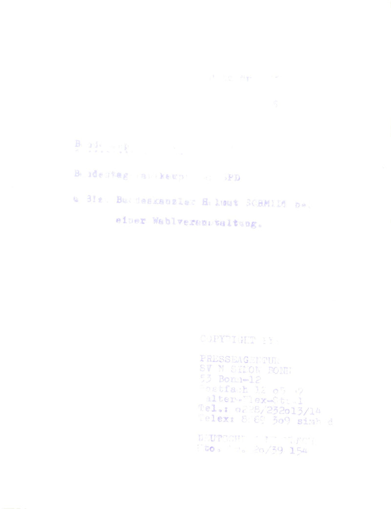 Helmut Schmidt - Vintage Photograph