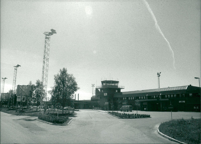 The exterior of UmeÃ¥ Airport - Vintage Photograph