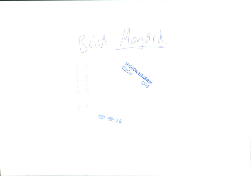 Britt Mogård Swedish Politician - Vintage Photograph