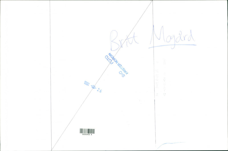 Britt Mogård Swedish Politician - Vintage Photograph