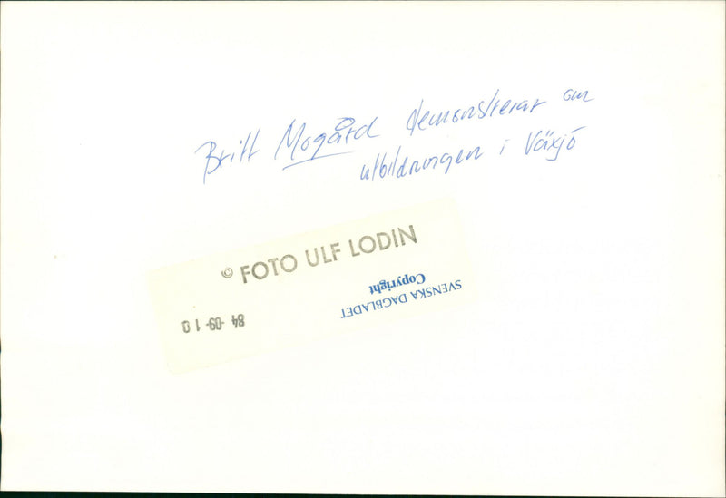 Britt Mogård Swedish Politician - Vintage Photograph