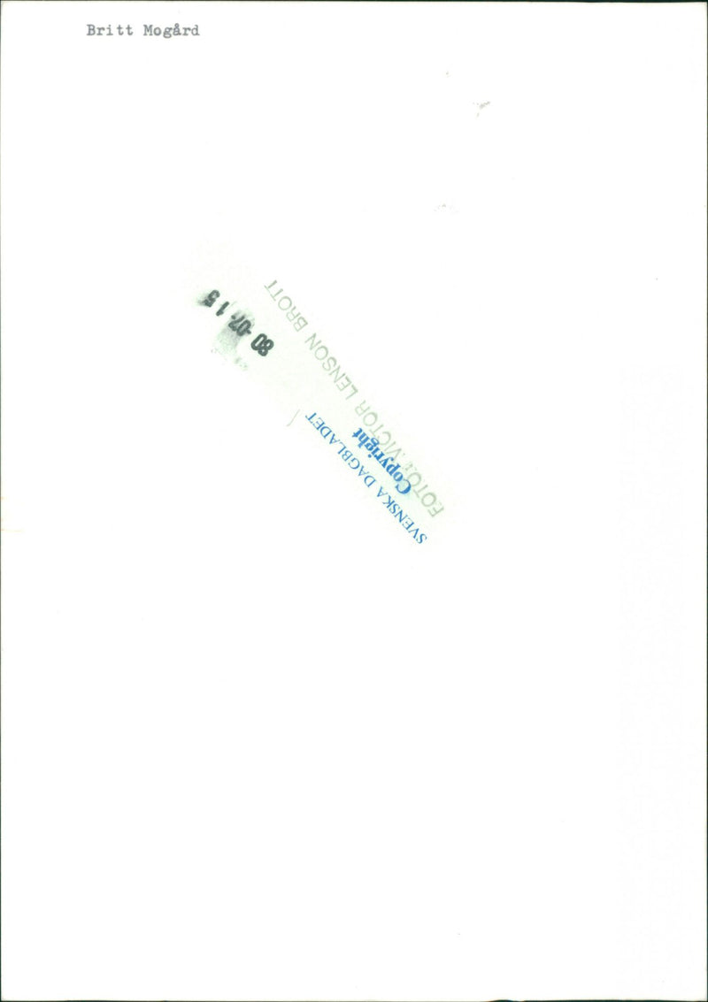 Britt Mogård Swedish Politician - Vintage Photograph