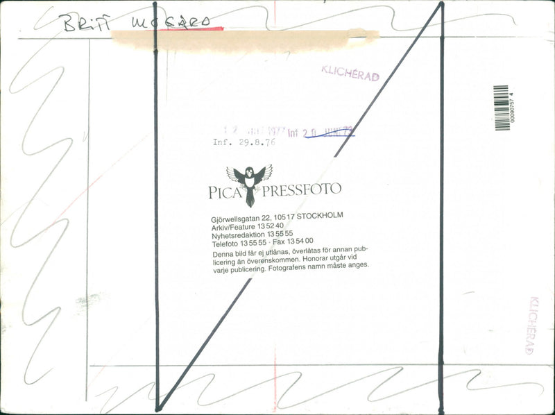 Britt Mogård Swedish Politician - Vintage Photograph