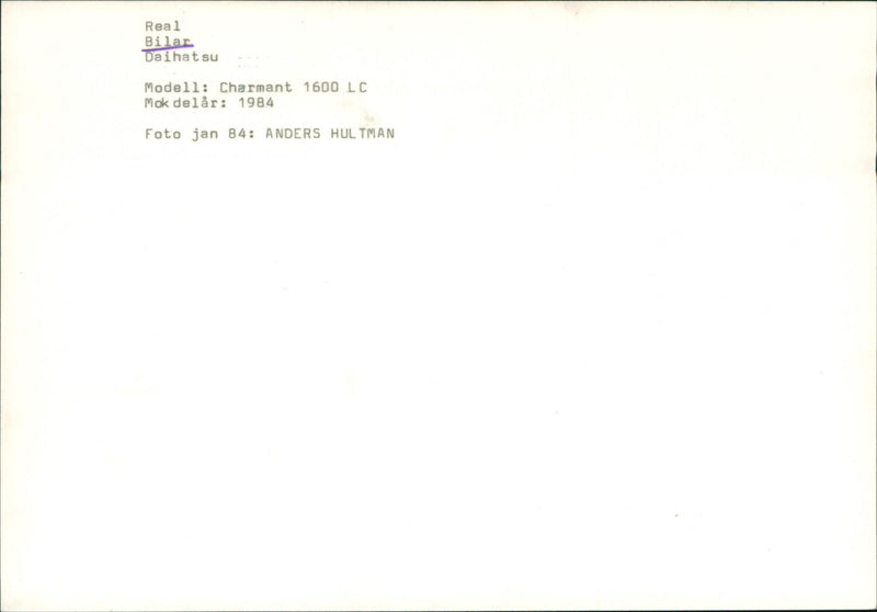 Daihatsu - Vintage Photograph