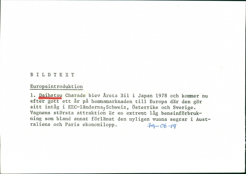 Daihatsu - Vintage Photograph