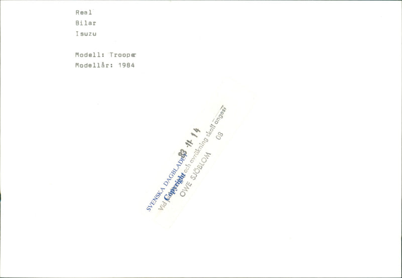 Isuzu Cars - Vintage Photograph