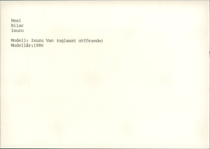 Isuzu Cars - Vintage Photograph