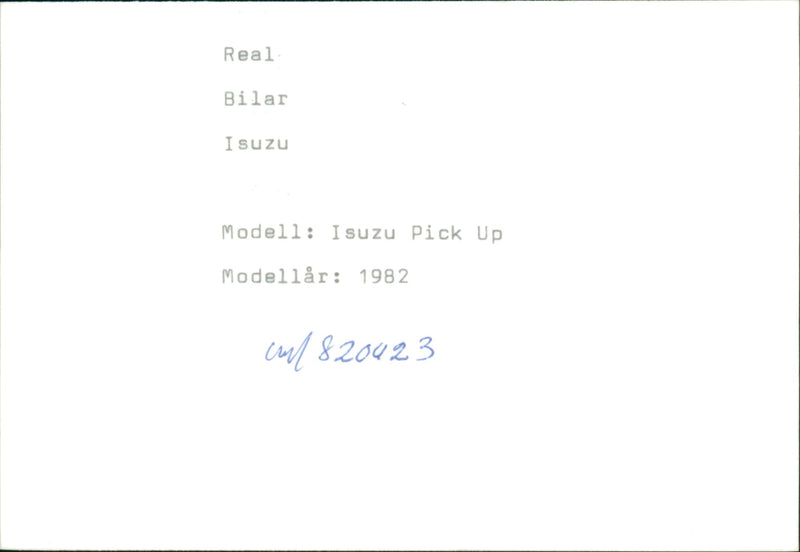 Isuzu Cars - Vintage Photograph