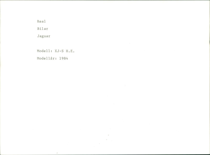 Jaguar Cars - Vintage Photograph