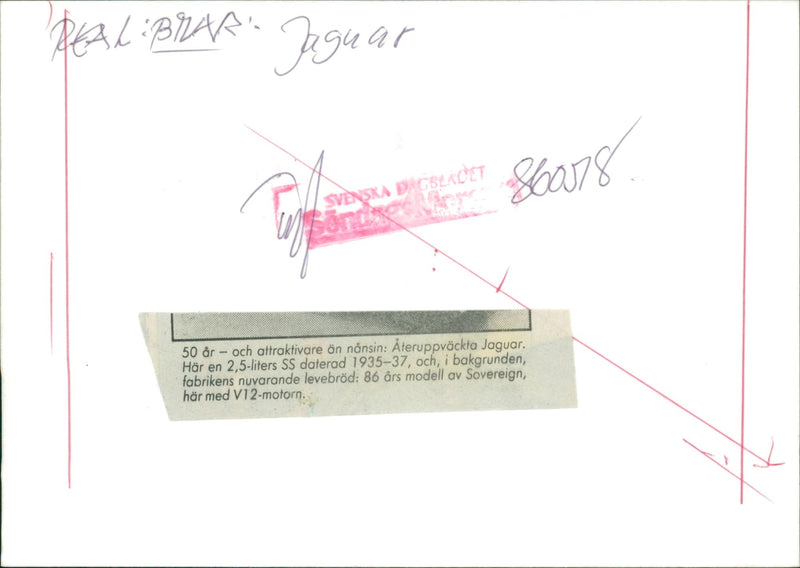 Jaguar Cars - Vintage Photograph