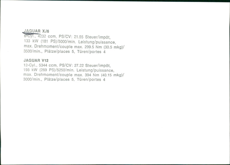 Jaguar Cars - Vintage Photograph