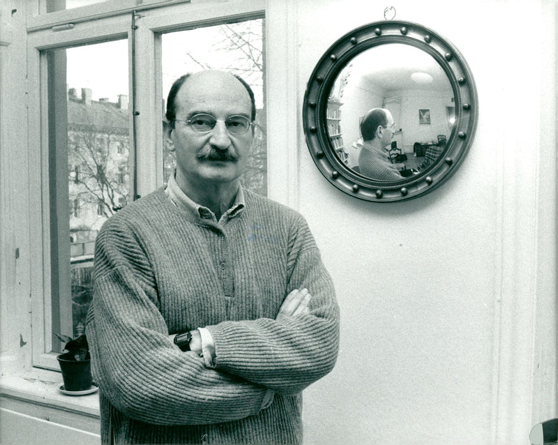 Slawomir Mrozek, Polish playwright and writer - Vintage Photograph