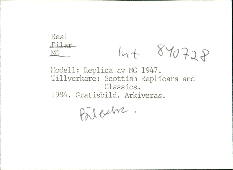 MG car - Vintage Photograph