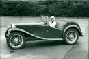 Anita Sandström and her MG TC - Vintage Photograph