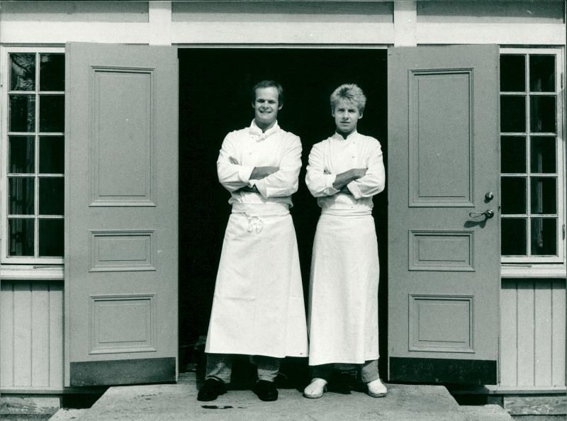 Richard Halleröd and Erik Florén at Ronnums Herrgård, Vänersborg - Vintage Photograph