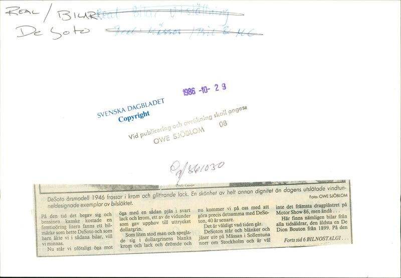 Cars: The Soto - Vintage Photograph