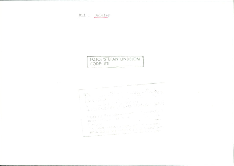 Daimler - Vintage Photograph