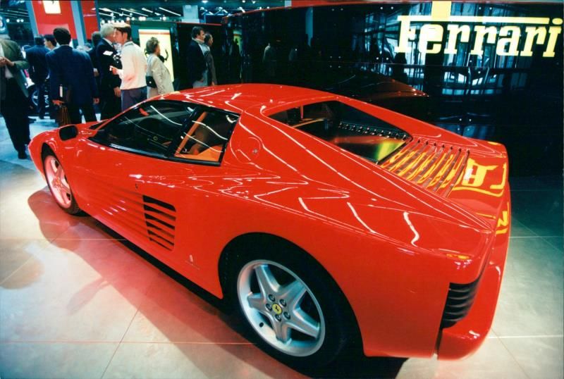 Ferrari at the car fair in Frankfurt - Vintage Photograph
