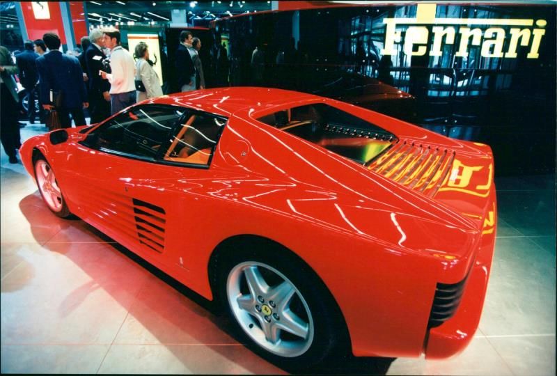 Ferrari at the car fair in Frankfurt - Vintage Photograph