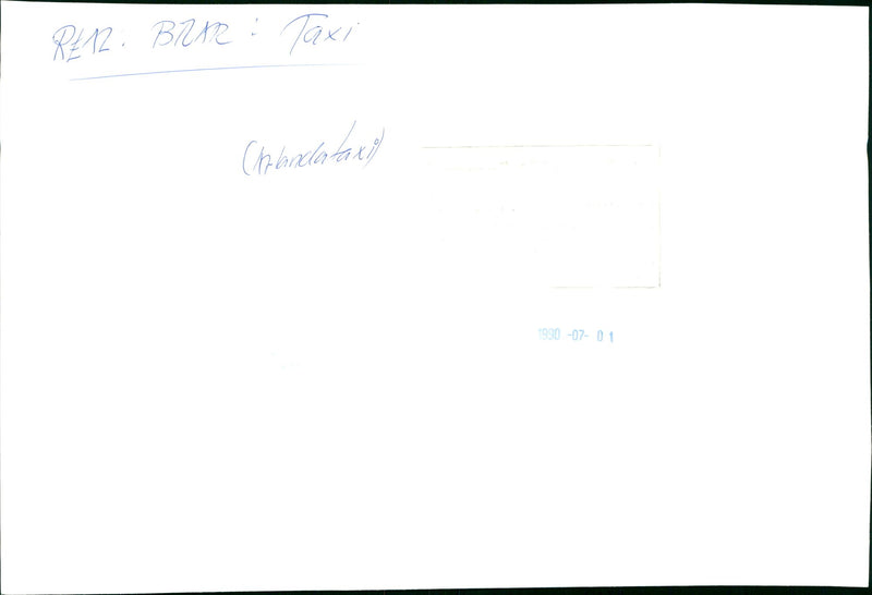 Taxi - Vintage Photograph