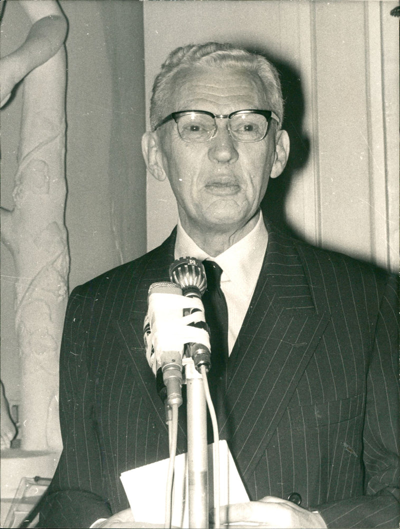 French diplomat and politician Couve de Murville - Vintage Photograph