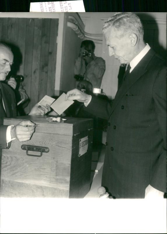 French diplomat and politician Couve de Murville - Vintage Photograph