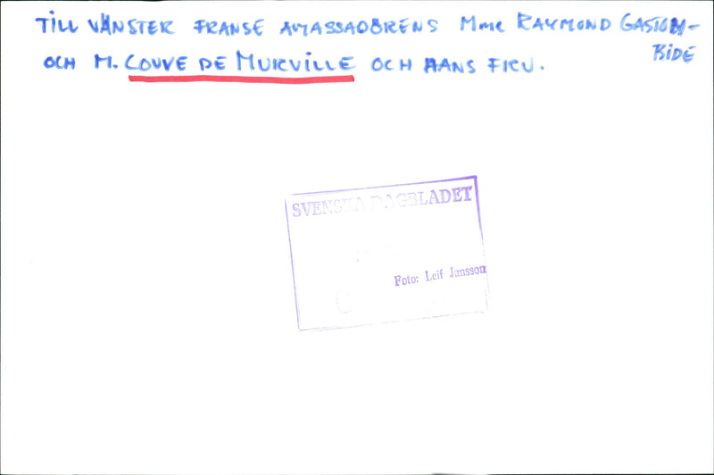 French diplomat and politician Couve de Murville - Vintage Photograph