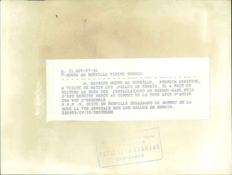 French diplomat and politician Couve de Murville - Vintage Photograph