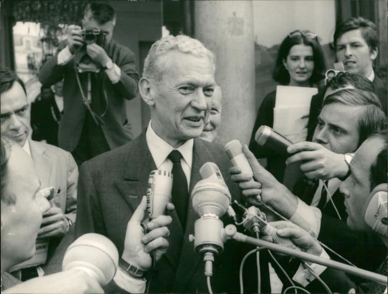 French diplomat and politician Couve de Murville - Vintage Photograph