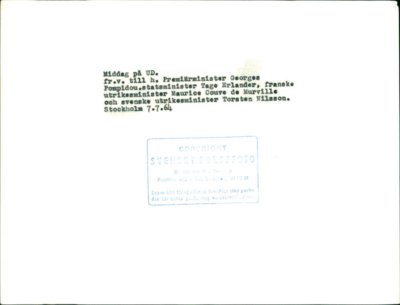 French diplomat and politician Couve de Murville - Vintage Photograph