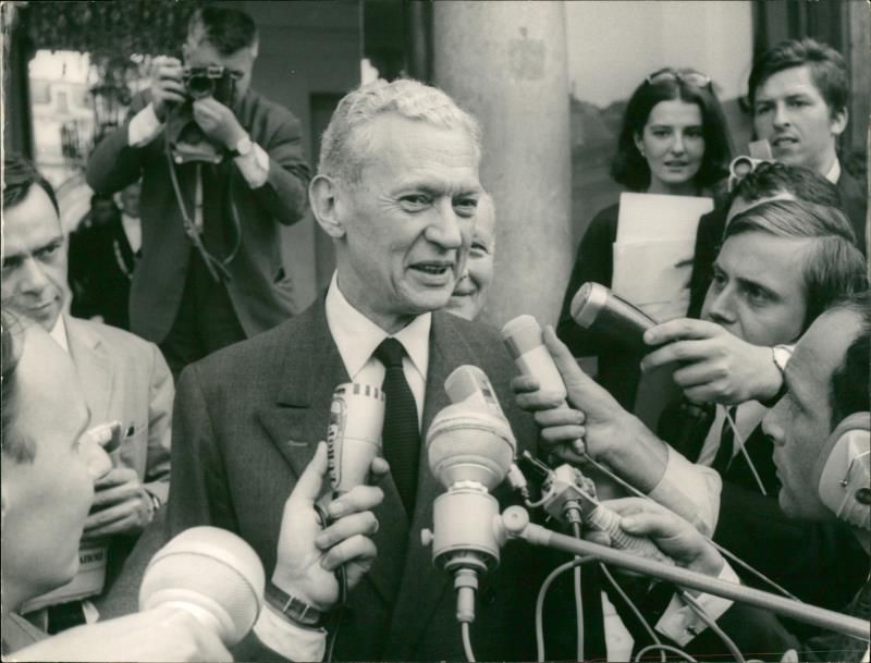 French diplomat and politician Couve de Murville - Vintage Photograph