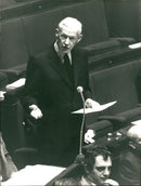 French diplomat and politician Couve de Murville - Vintage Photograph