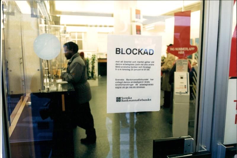 Bank Strike - Vintage Photograph