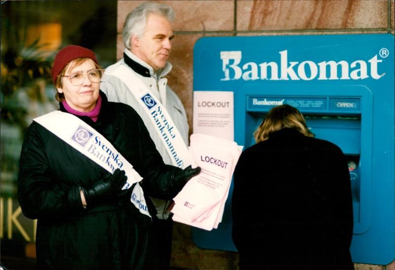 Bank Strike - Vintage Photograph