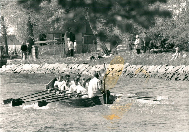 Church battles in Siljan lake - Vintage Photograph