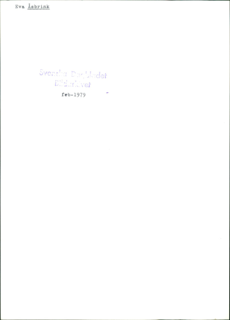 Eva Åsbrink, politician - Vintage Photograph