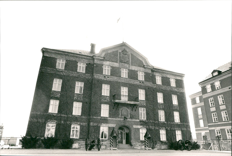 Skaraborgs Regiments main building in Skövde - Vintage Photograph