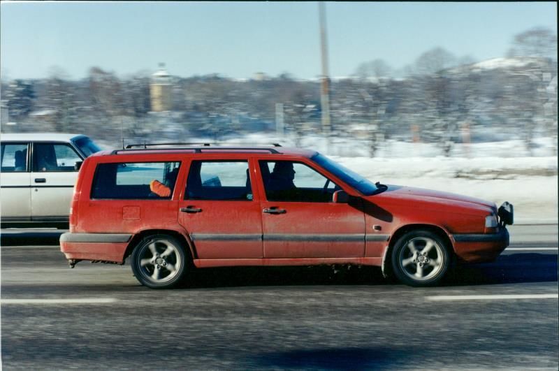 Volvo cars in action - Vintage Photograph